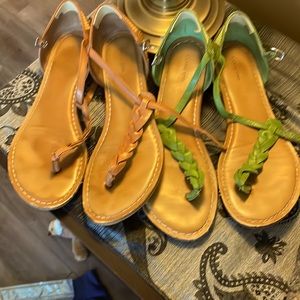 Lands End Sandals-2 Pair Size 7